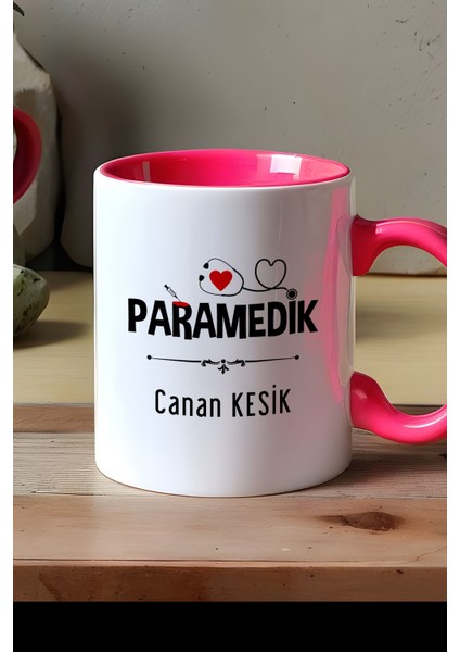 Kişiye Özel Paramedik -2- Kupa Bardak Pembe Att Tıp Bayramı Hediyesi