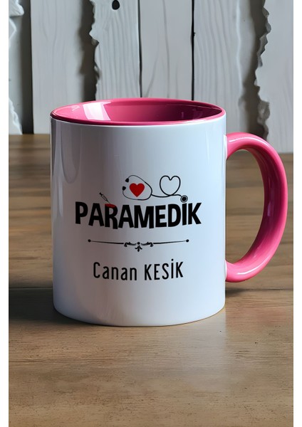 Kişiye Özel Paramedik -2- Kupa Bardak Pembe Att Tıp Bayramı Hediyesi