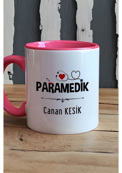 Kişiye Özel Paramedik -2- Kupa Bardak Pembe Att Tıp Bayramı Hediyesi