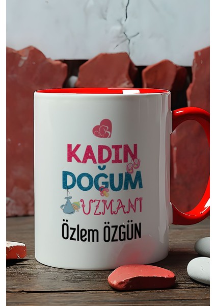 Kişiye Özel Kadın Doğum Uzmanı Kupa Bardak Kırmızı Tıp Bayramı Hediyeleri fiyatları