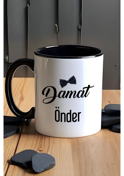 Kişiye Özel Damat Kupa Bardak Siyah Düğün Nişan Söz Hediyesi fırsatları