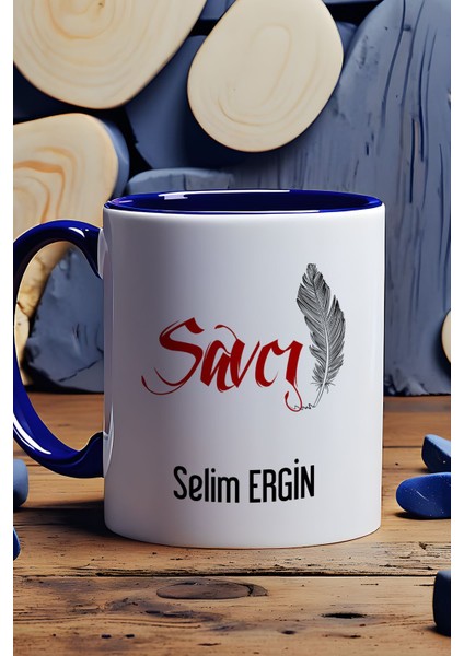 Kişiye Özel Savcı Kupa Bardak Lacivert
