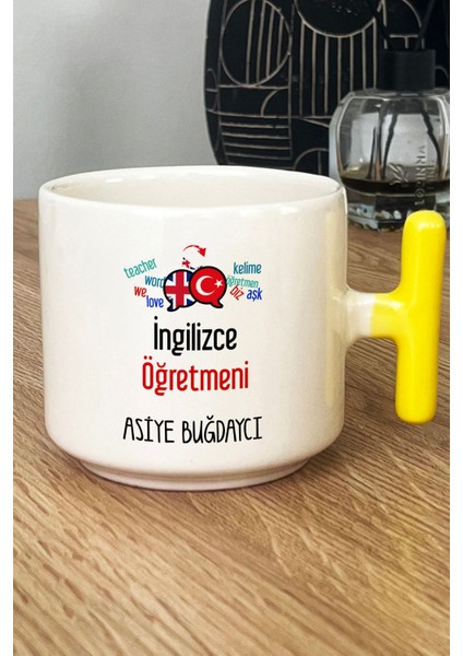 Kişiye Özel Ingilizce Öğretmeni -2- Kupa Bardak T Kulplu Sarı Öğretmenler Günü Hediyesi fiyatları