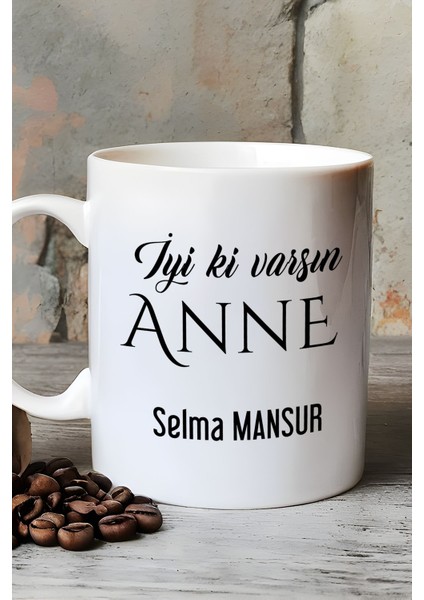 Kişiye Özel Iyi Ki Varsın Anne Kupa Bardak Beyaz Anneler Günü Hediyesi fırsatları