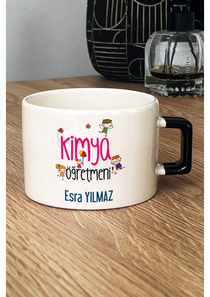 Kişiye Özel Kimya Öğretmeni Lüks Fincan Siyah Öğretmenler Günü Hediyesi fiyatları
