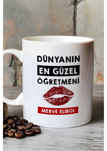 Kişiye Özel Dünyanın En Güzel Öğretmeni Kupa Bardak Beyaz Öğretmenler Günü Hediyesi fırsatları