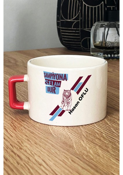 Kişiye Özel Bordo Mavi Taraftar Lüks Fincan Turuncu Abiye Babaya Sevgiliye Arkadaşa Hediye