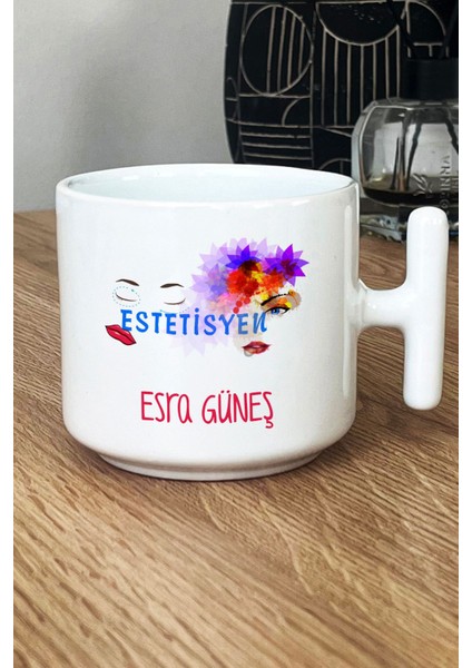 Kişiye Özel Estesiyen Kupa Bardak T Kulplu Beyaz Isme Özel Tıp Bayramı Hediyeleri