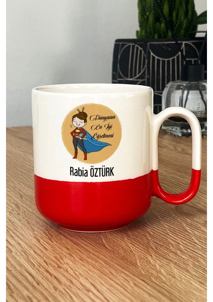 Kişiye Özel Kadın Öğretmenler Günü Hediyesi Pro Kupa Bardak Kırmızı fiyatları