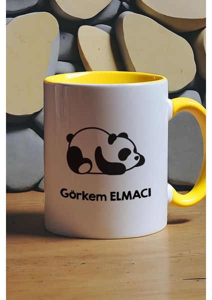 Kişiye Özel Uykucu Panda Kupa Bardak Sarı Arkadaşa Doğum Günü Hediyesi fiyatları