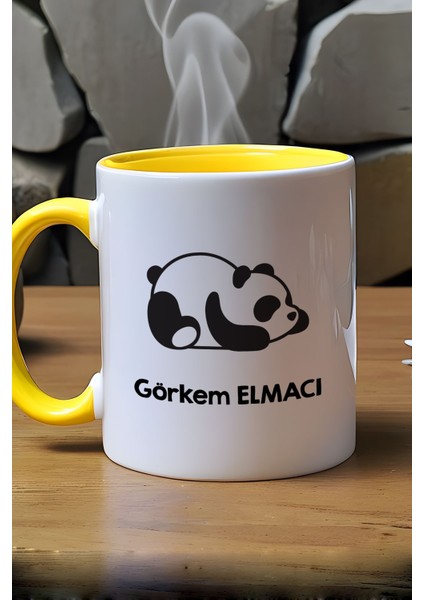 Kişiye Özel Uykucu Panda Kupa Bardak Sarı Arkadaşa Doğum Günü Hediyesi indirimleri