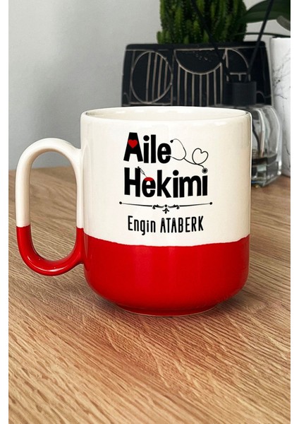 Kişiye Özel Aile Hekimi Doktor Pro Kupa Bardak Kırmızı Tıp Bayramı Hediyesi