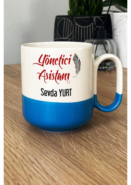 Kişiye Özel Yönetici Asistanı Pro Kupa Bardak Mavi