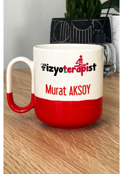 Kişiye Özel Fizyoterapist Pro Kupa Bardak Kırmızı Isme Özel Tıp Bayramı Hediyeleri