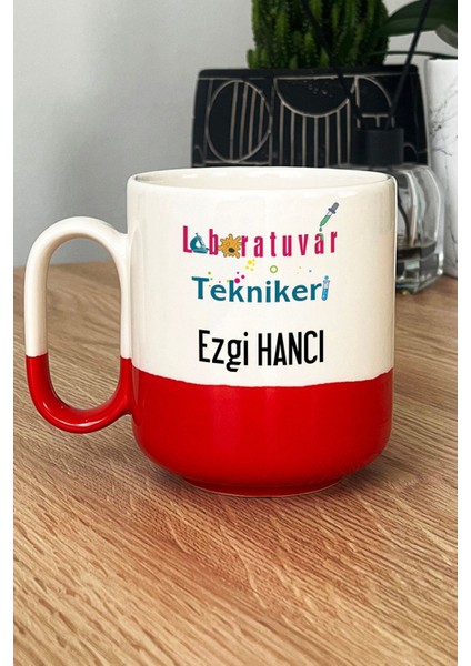 Kişiye Özel Laboratuvar Teknikeri Pro Kupa Bardak Kırmızı Tıp Bayramı Hediyeleri