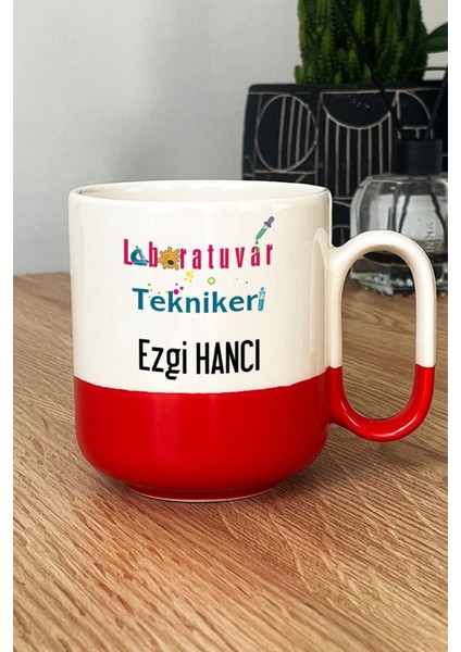 Kişiye Özel Laboratuvar Teknikeri Pro Kupa Bardak Kırmızı Tıp Bayramı Hediyeleri