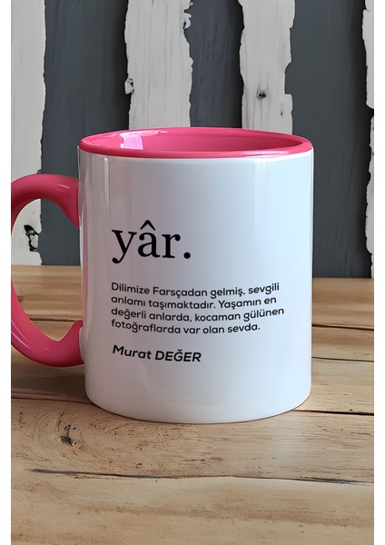 Kişiye Özel Sevgiliye Hediye Kupa Bardak Pembe Sevgililer Günü Yıl Dönümü Hediyesi indirimleri
