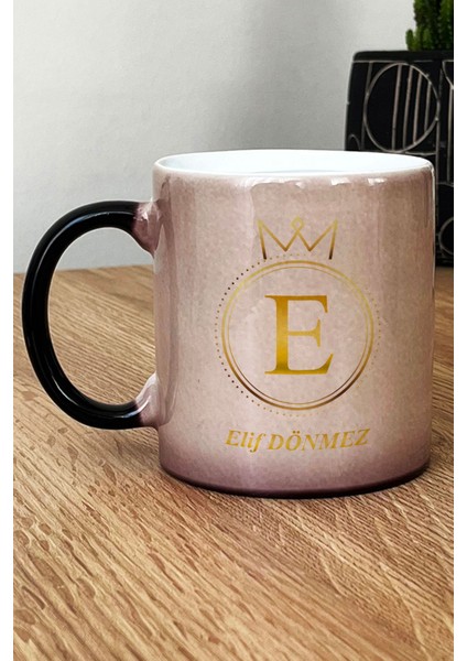 Kişiye Özel Baş Harf ve Isim Yazılı Isme Özel Kupa Bardak Sihirli Yeni Iş Hediyesi