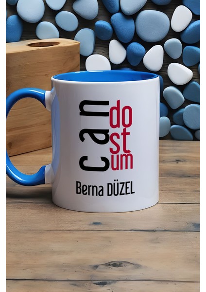 Kişiye Özel Canım Kankam Kupa Bardak Mavi Arkadaşa Hediye modelleri