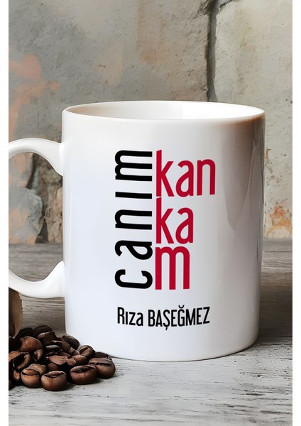 Kişiye Özel Canım Kankam Kupa Bardak Beyaz Arkadaşa Doğum Günü Hediyesi