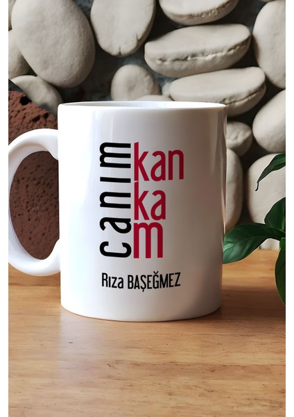 Kişiye Özel Canım Kankam Kupa Bardak Beyaz Arkadaşa Doğum Günü Hediyesi
