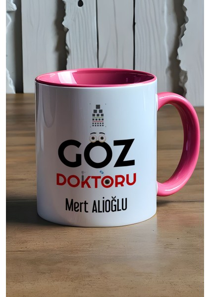 Kişiye Özel Göz Doktoru Kupa Bardak Pembe Isme Özel Tıp Bayramı Hediyeleri fırsatları