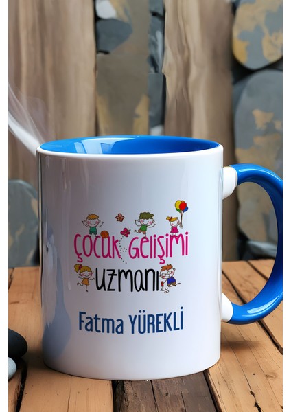 Kişiye Özel Çocuk Gelişimi Uzmanı Kupa Bardak Mavi Öğretmenler Günü Hediyesi fiyatları