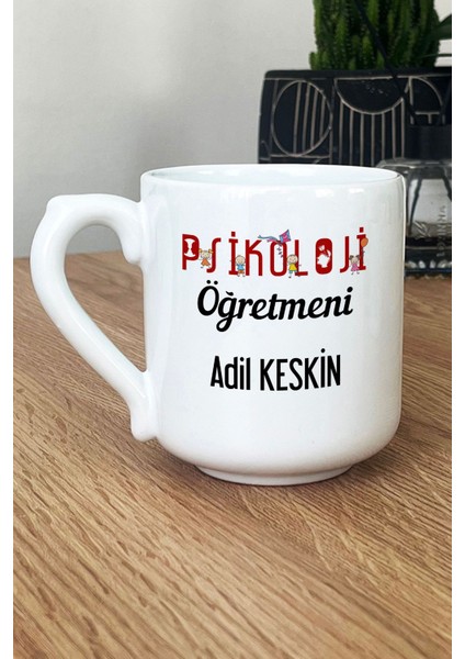 Kişiye Özel Psikoloji Öğretmeni Kupa Bardak Oval