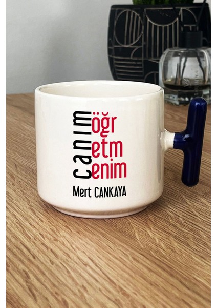 Kişiye Özel Öğretmenler Günü Hediyesi Kupa Bardak T Kulplu Lacivert Erkek Öğretmen fiyatları