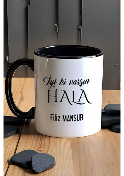 Kişiye Özel Iyi Ki Varsın Hala Kupa Bardak Siyah Doğum Günü Hediyesi fırsatları