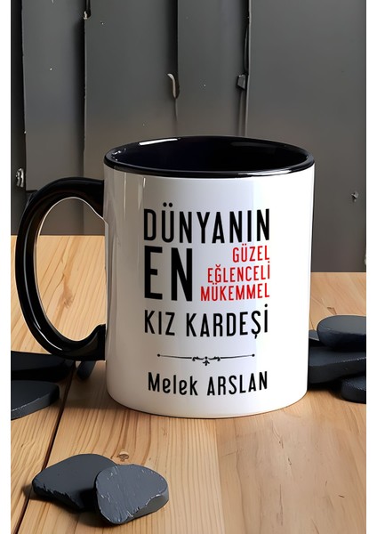 Kişiye Özel Kız Kardeş Kupa Bardak Siyah Kız Kardeşe Doğum Günü Hediyesi fırsatları