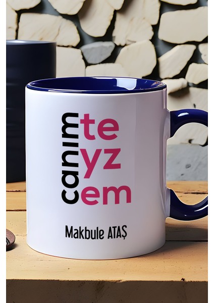 Kişiye Özel Canım Teyzem Kupa Bardak Lacivert Teyzeye Anneler Günü Hediyesi fiyatları