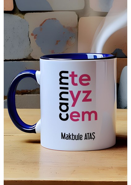 Kişiye Özel Canım Teyzem Kupa Bardak Lacivert Teyzeye Anneler Günü Hediyesi modelleri