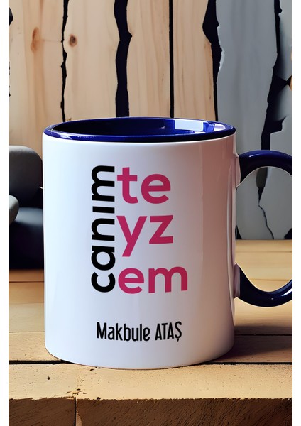 Kişiye Özel Canım Teyzem Kupa Bardak Lacivert Teyzeye Anneler Günü Hediyesi fırsatları