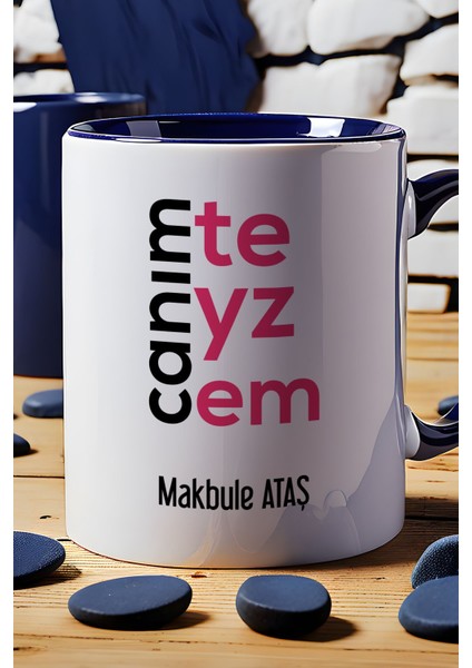 Kişiye Özel Canım Teyzem Kupa Bardak Lacivert Teyzeye Anneler Günü Hediyesi indirimleri