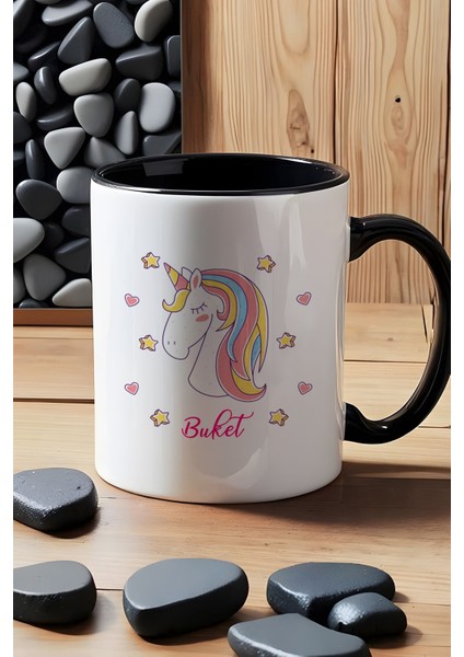 Kişiye Özel Unicorn Kupa Bardak Siyah Kız Çocuğa Doğum Günü Hediyesi indirimleri