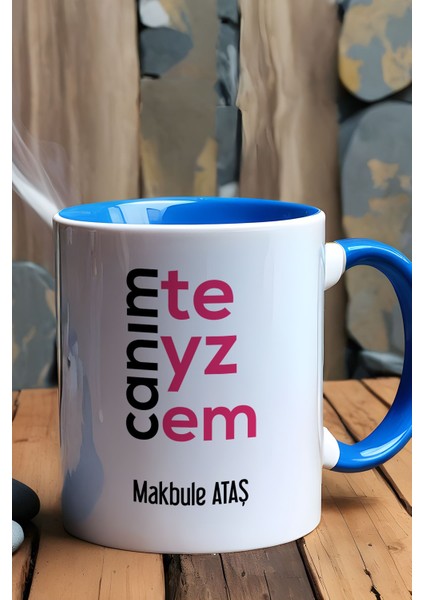 Kişiye Özel Canım Teyzem Kupa Bardak Mavi Teyzeye Anneler Günü Hediyesi fiyatları