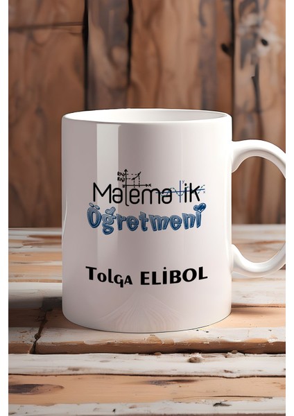 Kişiye Özel Matematik Öğretmeni -2- Kupa Bardak Beyaz Öğretmenler Günü Hediyesi
