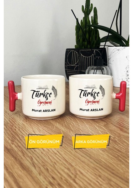 Kişiye Özel Türkçe Öğretmeni -2- Kupa Bardak T Kulplu Pembe Öğretmenler Günü Hediyesi modelleri