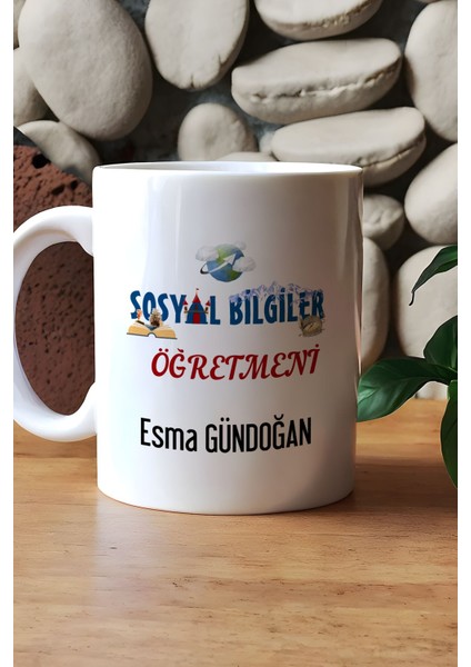 Kişiye Özel Sosyal Bilgiler Öğretmeni -2- Kupa Bardak Beyaz