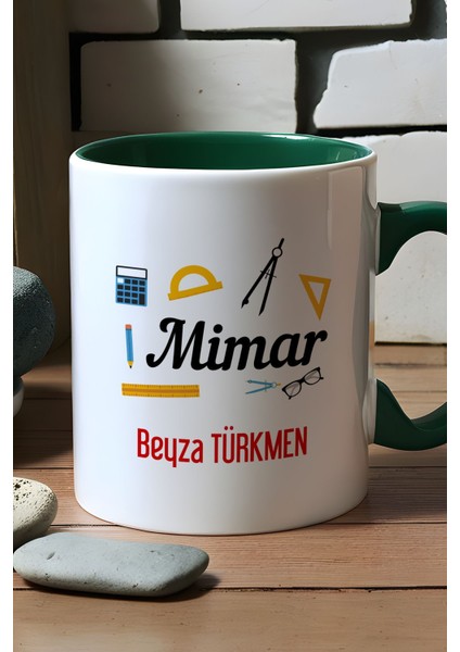 Kişiye Özel Mimar Kupa Bardak Yeşil Mimarlar Günü Hediyesi fiyatları