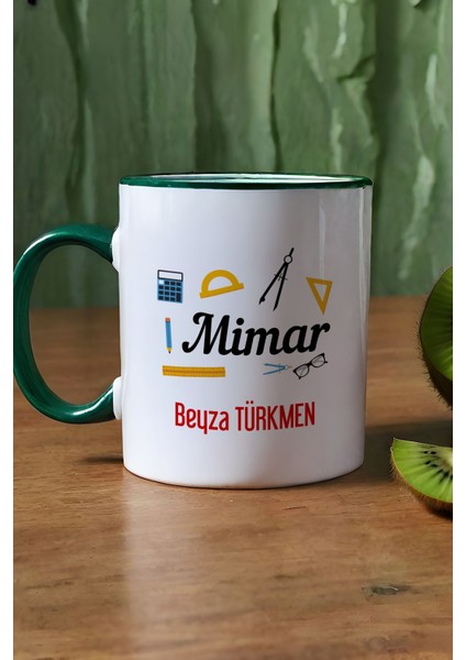 Kişiye Özel Mimar Kupa Bardak Yeşil Mimarlar Günü Hediyesi modelleri