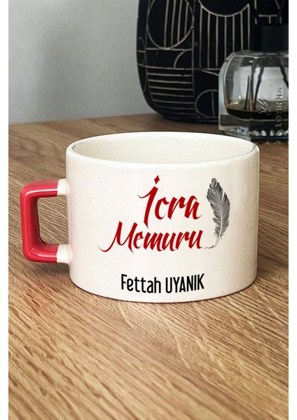 Kişiye Özel Icra Memuru Lüks Fincan Turuncu