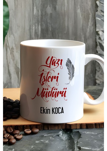 Kişiye Özel Yazı Işleri Müdürü Kupa Bardak Beyaz fiyatları