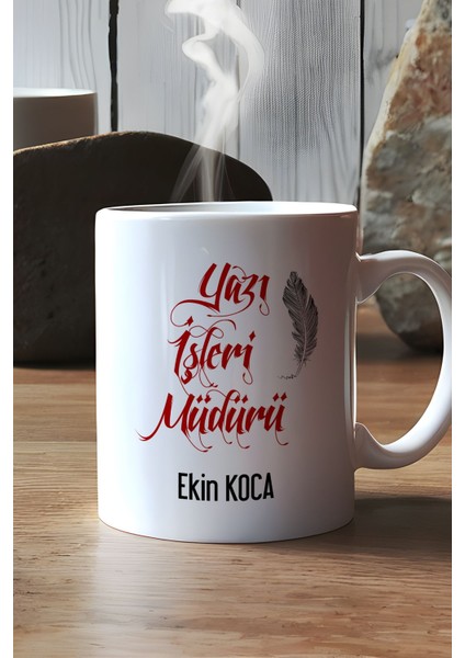 Kişiye Özel Yazı Işleri Müdürü Kupa Bardak Beyaz modelleri