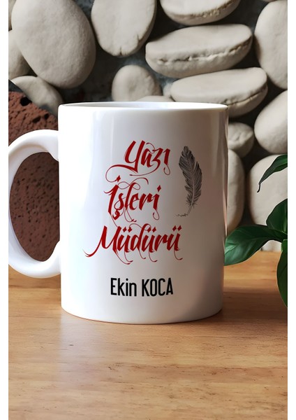 Kişiye Özel Yazı Işleri Müdürü Kupa Bardak Beyaz indirimleri