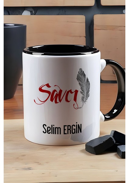 Kişiye Özel Savcı Kupa Bardak Siyah modelleri