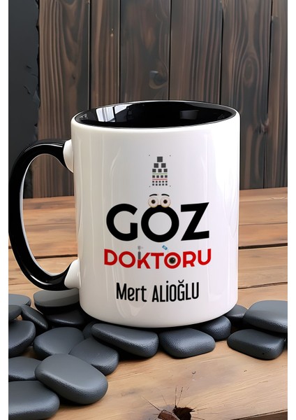 Kişiye Özel Göz Doktoru Kupa Bardak Siyah Isme Özel Tıp Bayramı Hediyeleri fiyatları