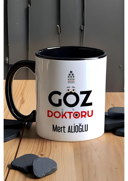 Kişiye Özel Göz Doktoru Kupa Bardak Siyah Isme Özel Tıp Bayramı Hediyeleri fırsatları