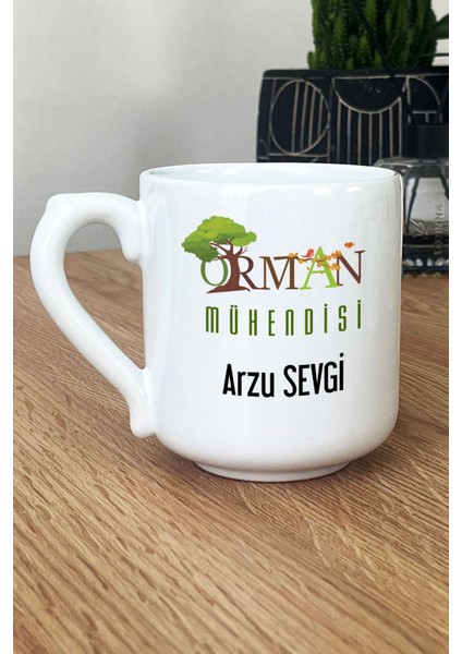 Kişiye Özel Orman Mühendisi Kupa Bardak Oval Mühendisler Günü Hediyesi